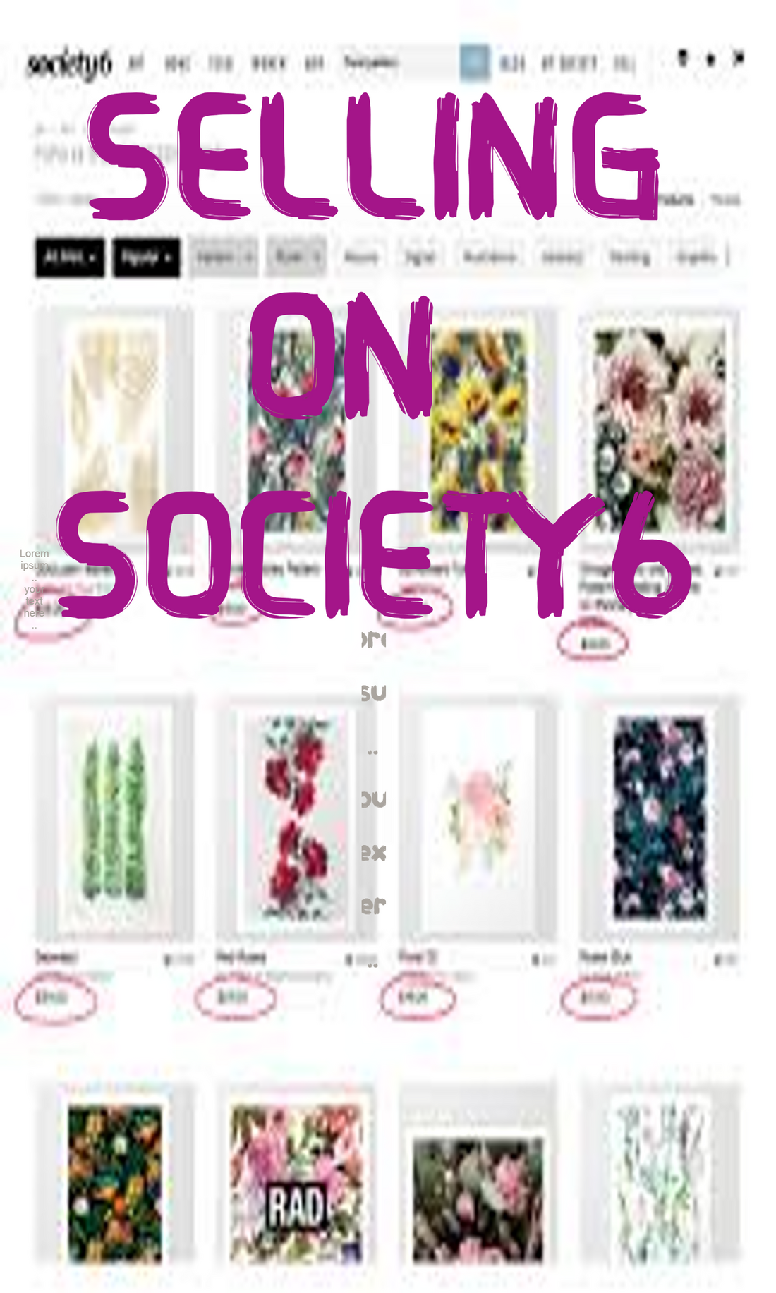 selling on society6