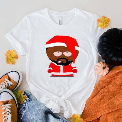 southpark chef as santa, southpark  unisex t shirt ,fans of southpark