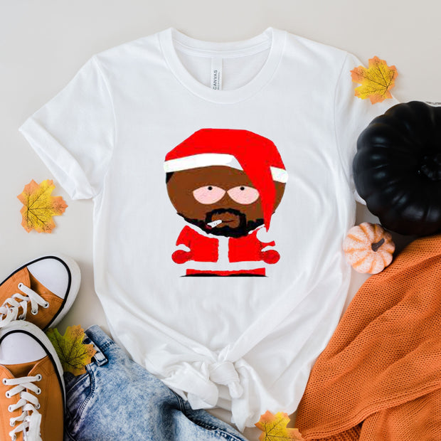 southpark chef as santa, southpark  unisex t shirt ,fans of southpark