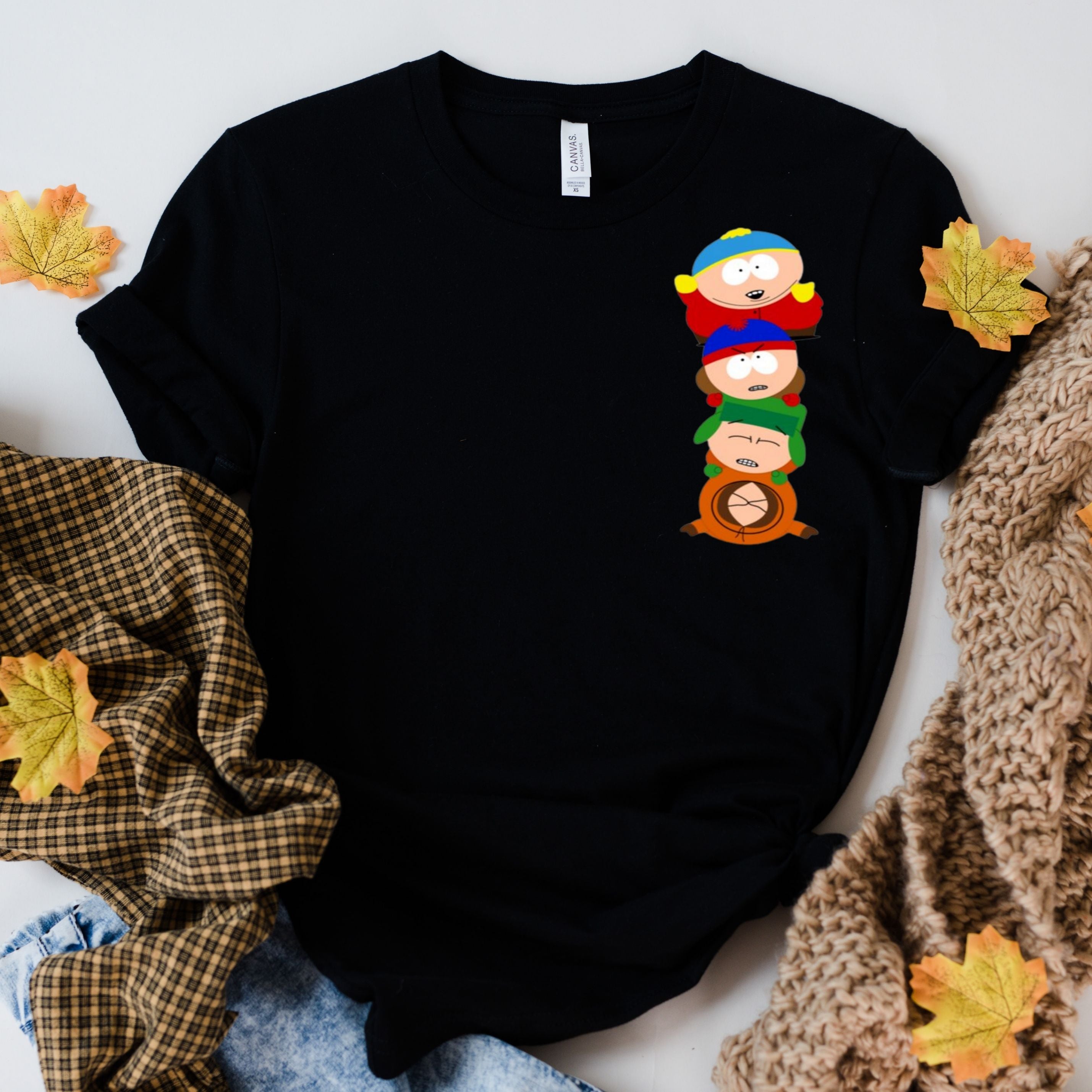 southpark line ups   ,southpark shirt with  eric cartman