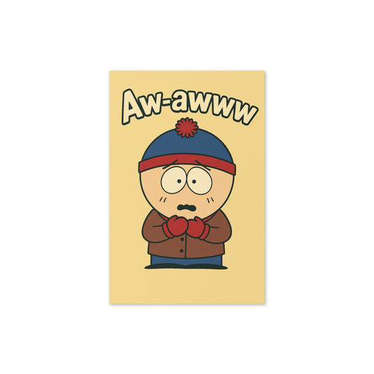 southpark stan marsh greeting card, southpark birthday card