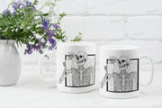 coffee drinking skeleton mug ,skeleton drinking coffee- halloween skeleton mug ,skull coffee mug,skeleton with coffee