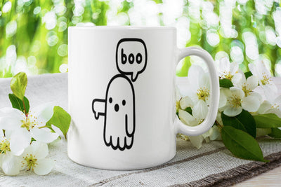 Halloween ghost mug -disapproval ghost,ghost mug, spooky season  halloween gift