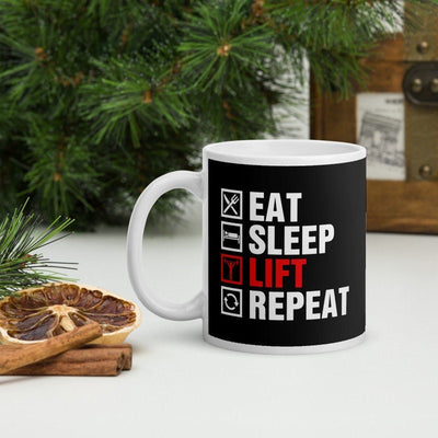 eat sleep lift repeat,gym lover mug,gym rat ,gift for fitness lover,gift bobybuilder