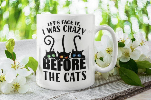 black cat coffee ,i was crazy before all these cats ,crazy cat lady ,black cat,Black Cat coffee, cat lover Gifts ,gift for cat owner