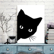 black  Cat Wall Art - Black Cat Print -Black Cat Artwork - Home Decor