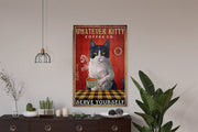 black cat cat-poster , Black Cat Wall Art - Black Cat Print - -Black Cat Artwork - Home Decor