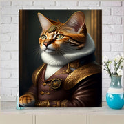 steampunk tabby cat poster , tabby  Cat Wall Art -tabby Cat Print -tabby  Cat Artwork - Home Decor,ai generated art,