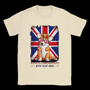 Corgi Dog Union Jack  Coronation shirt ,Celebration Tshirt , Coronation shirt, unisex King  Gift Royal