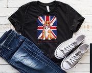 Corgi Dog Union Jack  Coronation shirt ,Celebration Tshirt , Coronation shirt, unisex King  Gift Royal