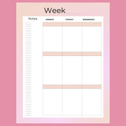 weekly goal planner ,girl planner ,weekly planner ,editable goal planner ,downloadable todo list