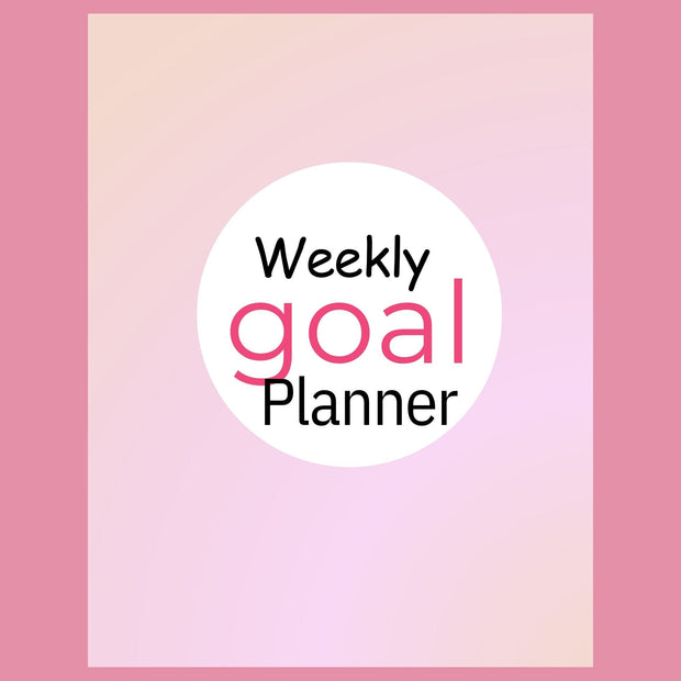 weekly goal planner ,girl planner ,weekly planner ,editable goal planner ,downloadable todo list