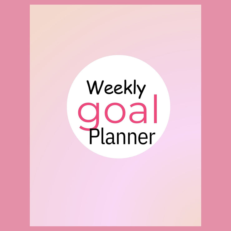 weekly goal planner ,girl planner ,weekly planner ,editable goal planner ,downloadable todo list