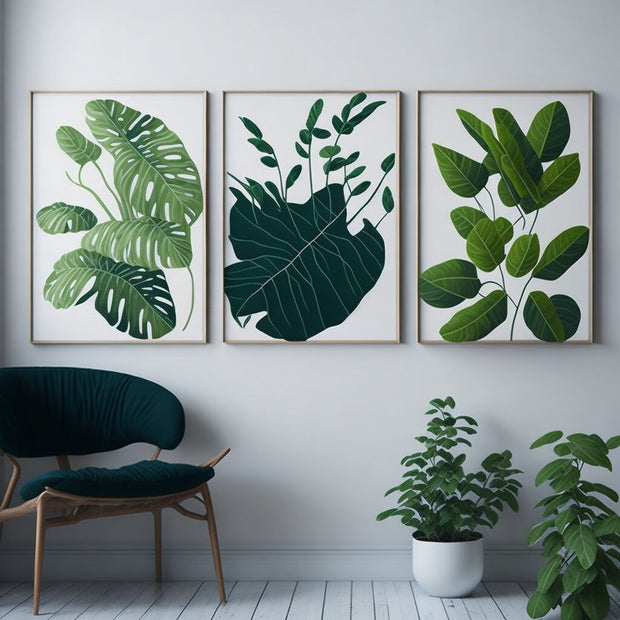 sage green botanical leaf art,,botanical leaf art, abstract wall art, Minimalism Abstract, Set of 3  Prints, Modern Mid Century,sage green