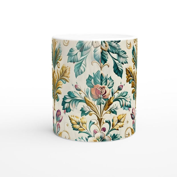 watercolour Pressed Flowers Mug, Boho Wildflowers Cottagecore Coffee Mug, botanical mug cup, pressed floral flowers ,  Garden Lover Gift