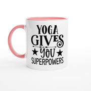 yoga give you superpowers mug, wine yoga coffee- funny yoga mug ,yoga gift, funny coffee mug,novelty mug