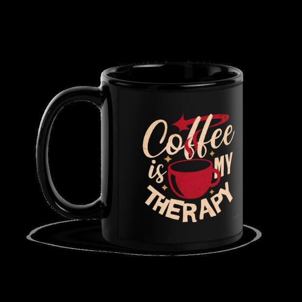coffee is my therapy  mug ,ceramic coffee mug , 11oz accent coffee mug ,retro coffee ,coffee quote ,gift for her