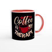 coffee is my therapy  mug ,ceramic coffee mug , 11oz accent coffee mug ,retro coffee ,coffee quote ,gift for her