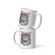 Custom Pet Mug | personised cat mug ,Custom cat Mug | Pet Flower Crown | Cat  Mug |cat Mom Mug | floral crown mug ,cat Gift | cat Face Mug