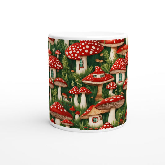 red mushroom mug  | Mushroom Lover Mug | cottage core mug, ceramic mushroom mug, forest mug, mushroom coffee cup, cottage core coffee