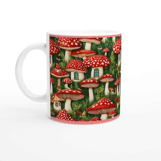 red mushroom mug  | Mushroom Lover Mug | cottage core mug, ceramic mushroom mug, forest mug, mushroom coffee cup, cottage core coffee