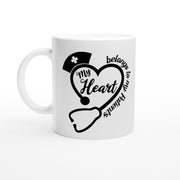 Funny Nurse Gift, my herart belongs to patients, Nurse Gift Mug, Gift for Nurse, Nursing Gift, Nurse  Graduation