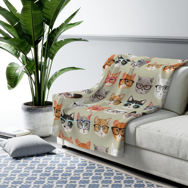 catBlanket - Cat print Blanket - Cat Throw blanket - Cat Mom Blanket - Cats blanket gift