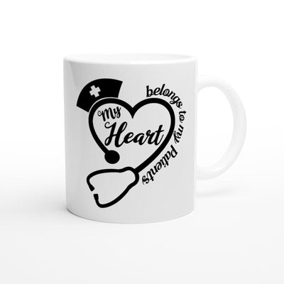 Funny Nurse Gift, my herart belongs to patients, Nurse Gift Mug, Gift for Nurse, Nursing Gift, Nurse  Graduation
