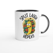 funny Banana mug , cute laughing banana  11oz mug gift ,