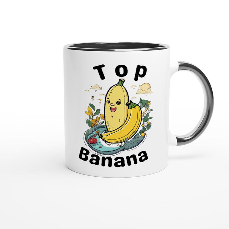 funny Banana mug , top banana cute laughing banana , 11oz mug gift ,