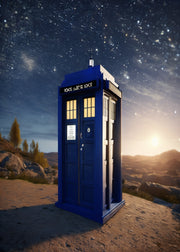 Van Gogh tardis starry night   png print,van goth starry night png Poster | instant download |  ,  van goth  Wall Art