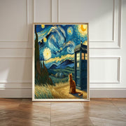 Van Gogh with  tardis starry night   print,van goth starry Poster |  |  ,  van goth  Wall Art