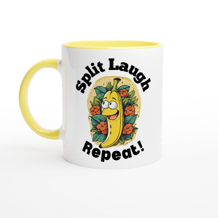 funny Banana mug , cute laughing banana  11oz mug gift ,