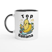 funny Banana mug , top banana cute laughing banana , 11oz mug gift ,