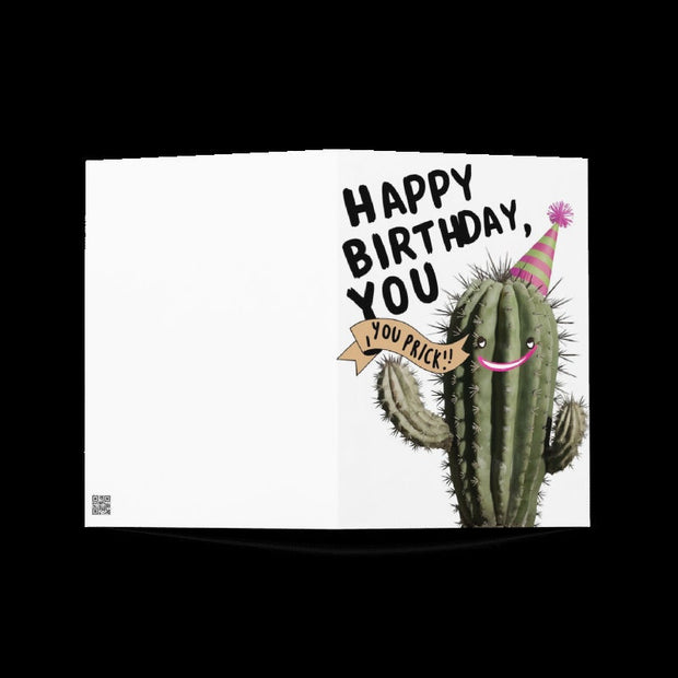 happy  birthday you prick ,cactus birthday card ,funny birthday card ,birthday card for him/ her,
