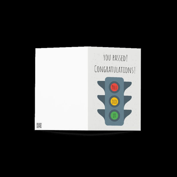 Congratulations on Passing Your Driving Test Card. traffic lights Card. You Did Well Done Card. PERSONALISED Name Card.