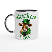 highland cow St.Patrick’s Day mug , lucky cow irish mug,highland cow mug ,st  pattys cow mug,