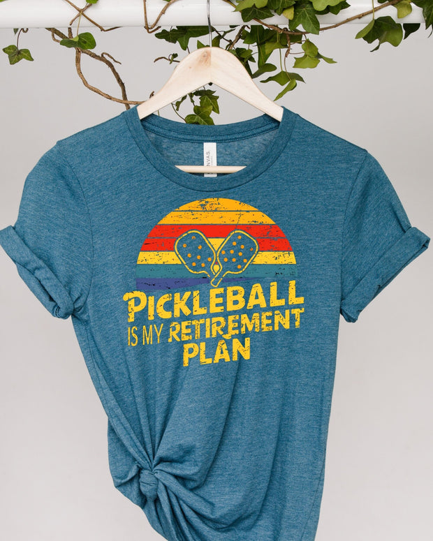 funny pickleball shirt ,pickleball is my retirement plan ,Gift For Pickleball Player, Pickleball tee Present,Pickleballer Gift For him/her