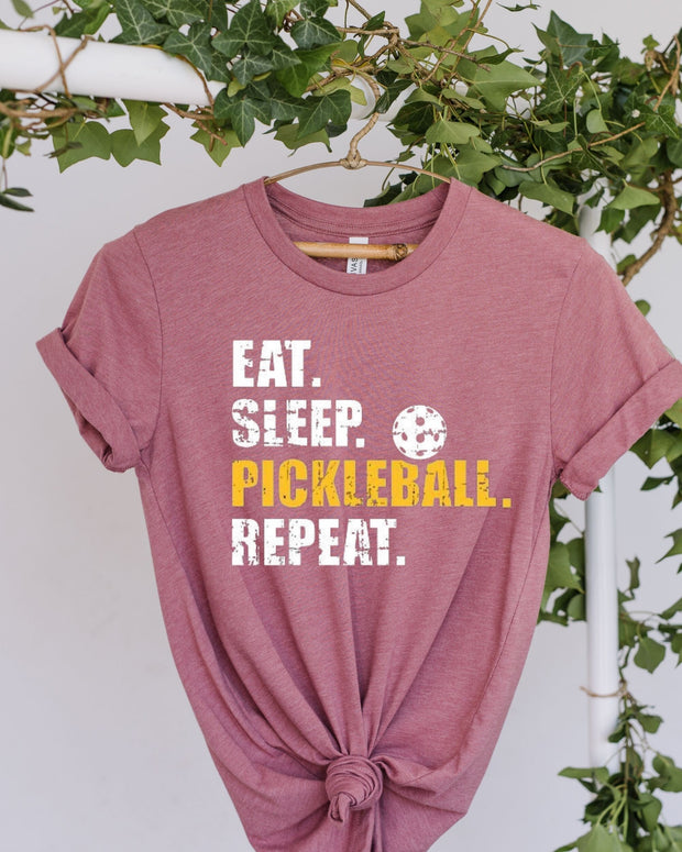 eat sleep Pickleball repeat , Pickleball shirt, Gift For Pickleball Player, Pickleball Birthday Present,Pickleballer Gift For him and  her