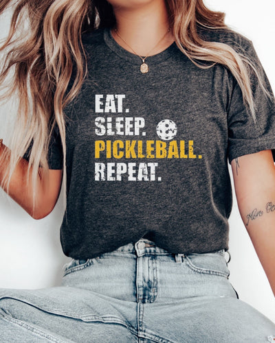eat sleep Pickleball repeat , Pickleball shirt, Gift For Pickleball Player, Pickleball Birthday Present,Pickleballer Gift For him and  her