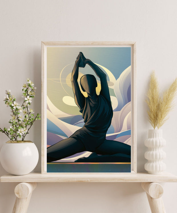 yoga pose  Print, Yoga Wall Art, gift for yoga lovers Yoga Gift,yoga wall art
