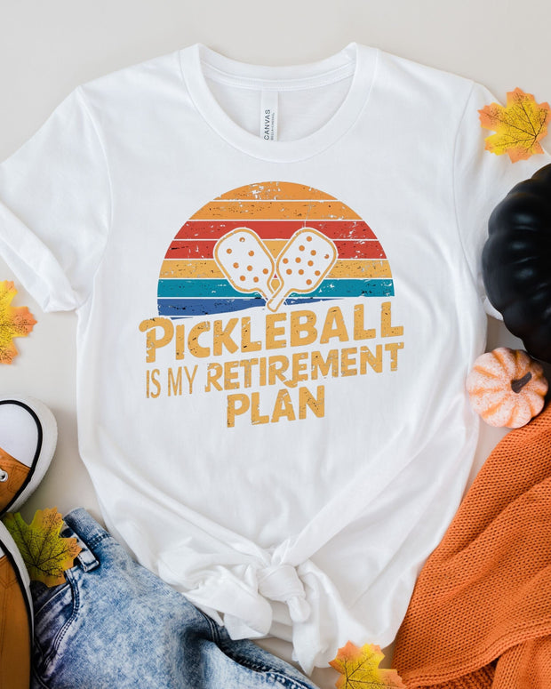 funny pickleball shirt ,pickleball is my retirement plan ,Gift For Pickleball Player, Pickleball tee Present,Pickleballer Gift For him/her
