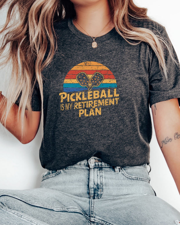 funny pickleball shirt ,pickleball is my retirement plan ,Gift For Pickleball Player, Pickleball tee Present,Pickleballer Gift For him/her