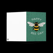 Happy bee day, cute birthday card with bee,funny card for mum,happy bee day,custom birthday card