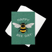 Happy bee day, cute birthday card with bee,funny card for mum,happy bee day,custom birthday card