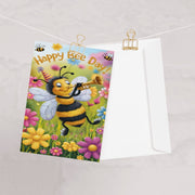 Happy bee day, cute birthday card with bee,birthday card for him/her,custom birthday card