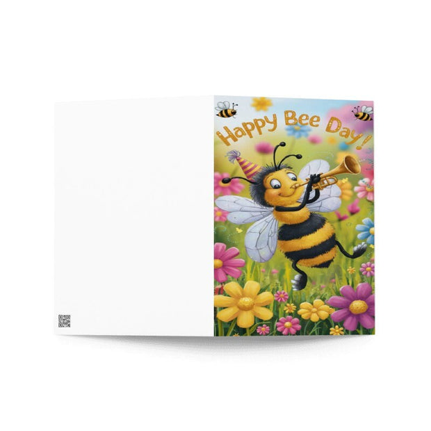Happy bee day, cute birthday card with bee,birthday card for him/her,custom birthday card