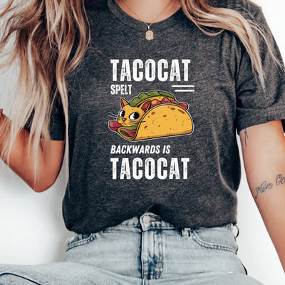 tacocat spelt backwards is  tacoShirt, Black Cat Gifts, Cat Mom, Cat T Shirt, Cute Kitty, Pet Shirt, Cat Shirt For Women, Cat Shirt Women