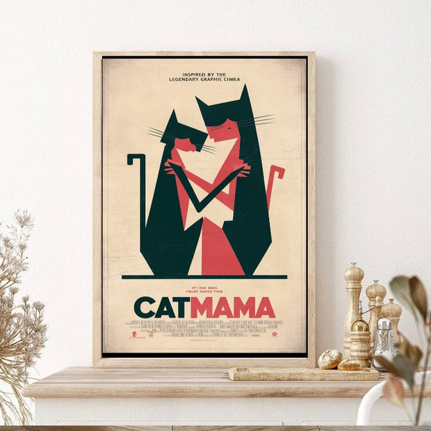 Black Cat Print ,Cat Posters ,Cat mama  Print ,cat Wall Decor , Cat Lover Cat Gift, Black Cat Portrait, Black Cat Art Print,