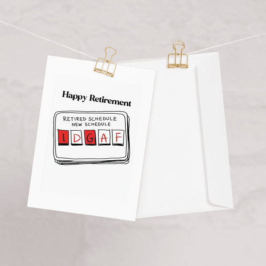 happy Retirement Card, a happy retirement Card, Leaving Card, friend retiring, good luck retirement, personalised retirement card